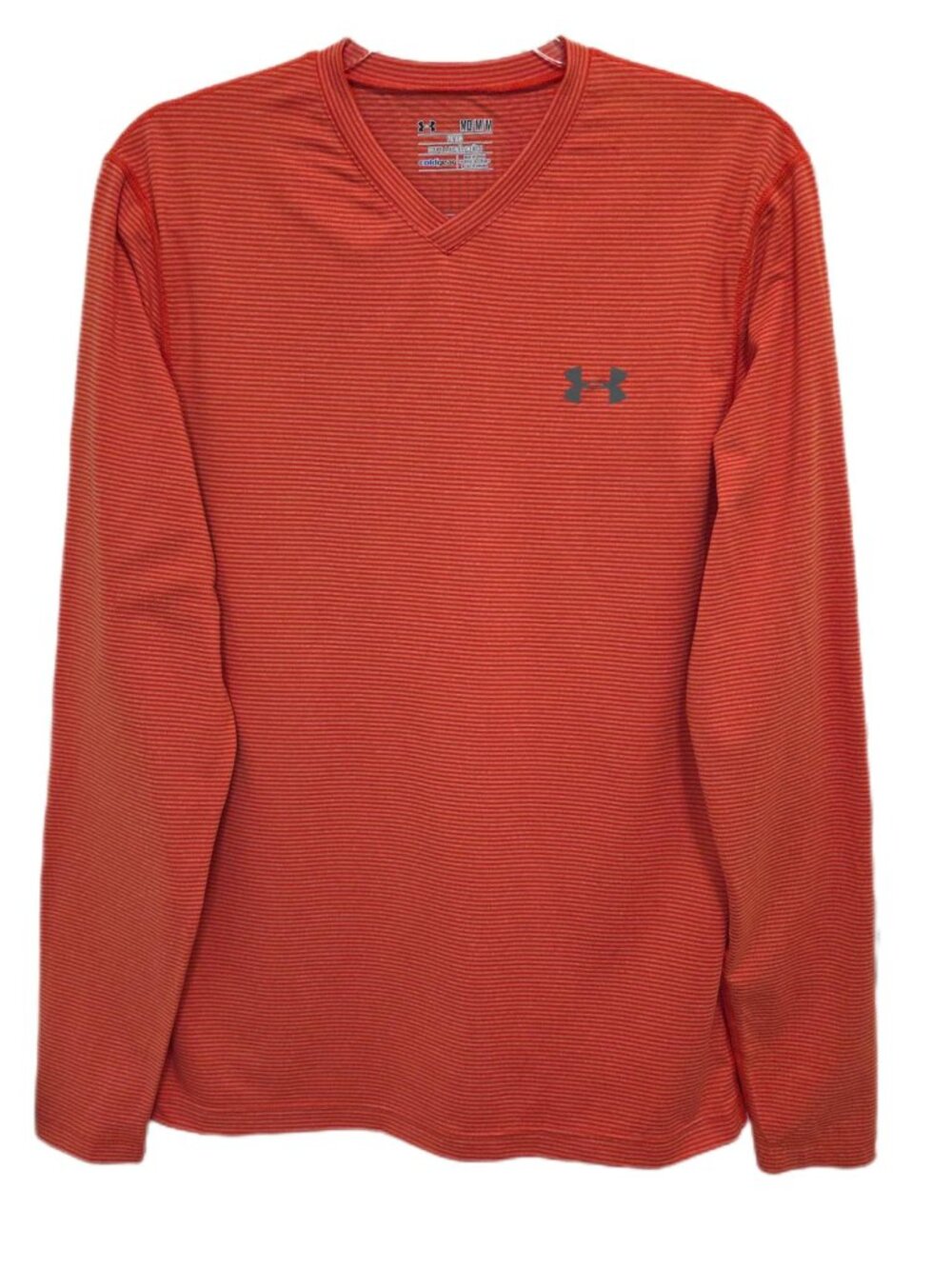 1408 Under Armour ColdGear Striped Long Sleeve Tee Sz.M Mens